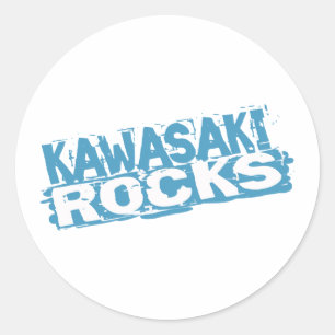 Redonda Pegatina de Kawasaki Rocks