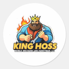 Redonda Pegatina de King Hoss
