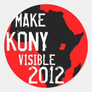 Redonda Pegatina de Kony 2012