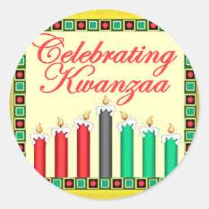 Redonda Pegatina de KWANZAA