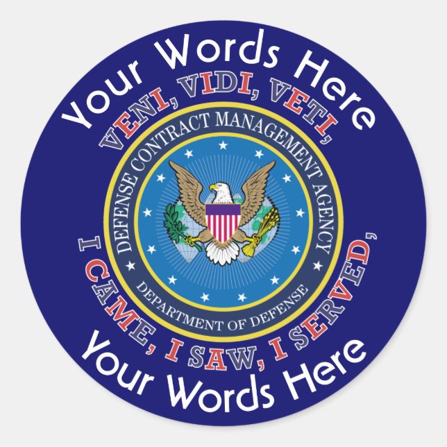 Redonda Pegatina de la Agencia de Gestión de Contratos de  (Anverso)