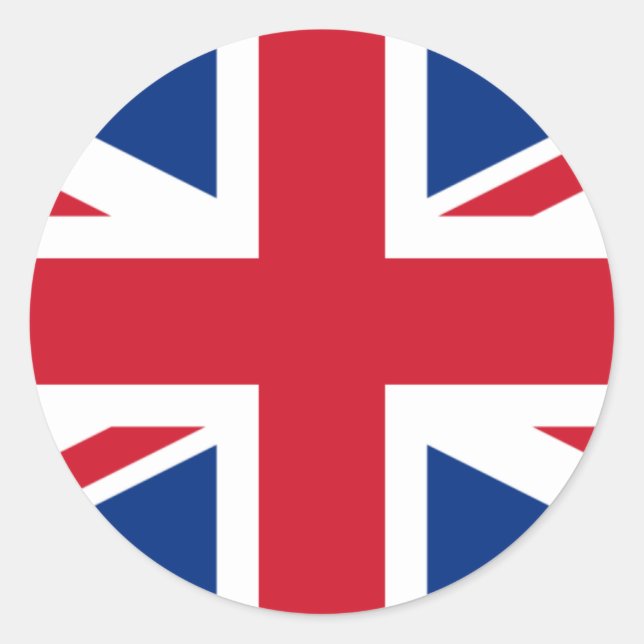 Redonda Pegatina de la bandera británica (Anverso)