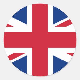 Redonda Pegatina de la bandera británica