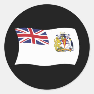Redonda Pegatina de la bandera británica antártica
