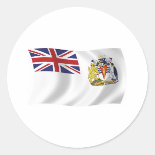 Redonda Pegatina de la bandera británica antártica