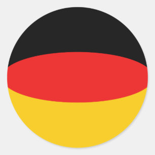 Redonda Pegatina de la bandera de Alemania Fisheye