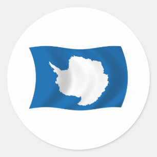 Redonda Pegatina de la bandera de Antártida