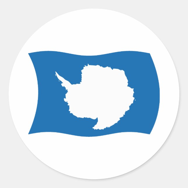 Redonda Pegatina de la bandera de Antártida (Anverso)