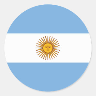 Redonda Pegatina de la bandera de Argentina - Orgullo arge