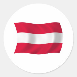 Redonda Pegatina de la bandera de Austria