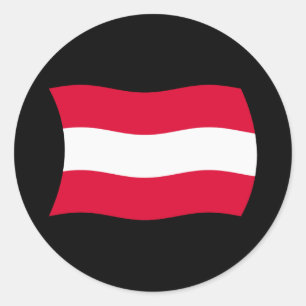 Redonda Pegatina de la bandera de Austria