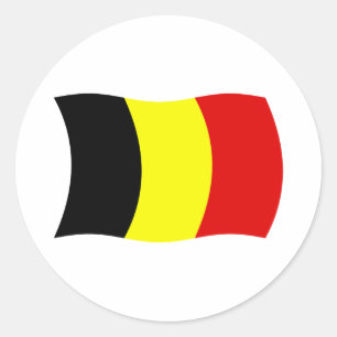 Redonda Pegatina de la bandera de Bélgica