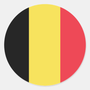 Redonda Pegatina de la bandera de Bélgica – Orgullo belga