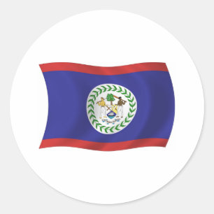 Redonda Pegatina de la bandera de Belice