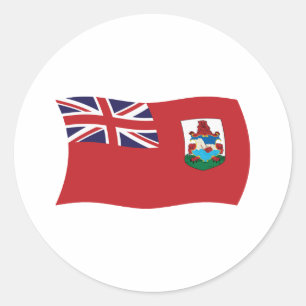Redonda Pegatina de la bandera de Bermudas