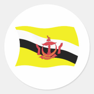 Redonda Pegatina de la bandera de Brunéi