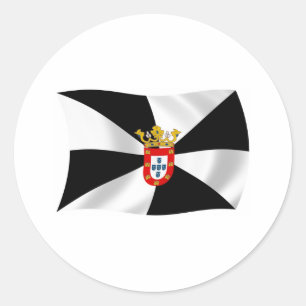 Redonda Pegatina de la bandera de Ceuta