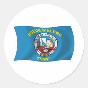 Redonda Pegatina de la bandera de Coeur d'Alene