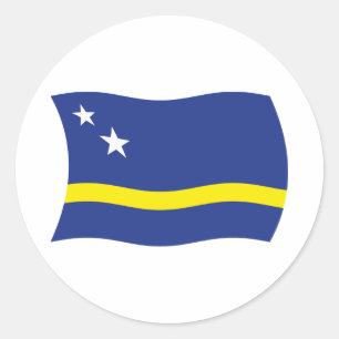 Redonda Pegatina de la bandera de Curazao