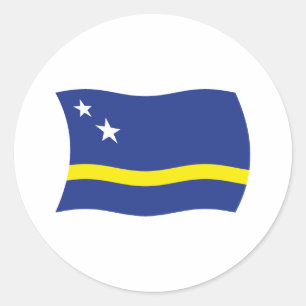 Redonda Pegatina de la bandera de Curazao