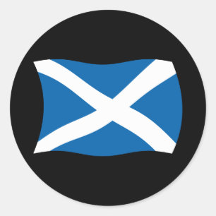 Redonda Pegatina de la bandera de Escocia
