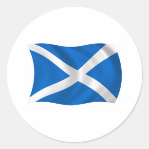 Redonda Pegatina de la bandera de Escocia