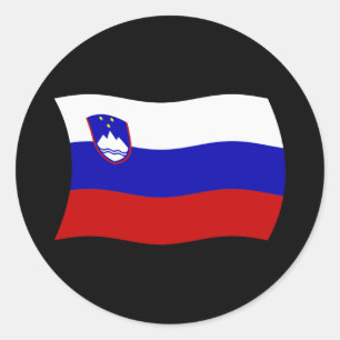 Redonda Pegatina de la bandera de Eslovenia