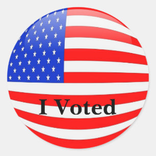 Redonda Pegatina de la bandera de Estados Unidos