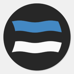 Redonda Pegatina de la bandera de Estonia