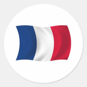 Redonda Pegatina de la bandera de Francia
