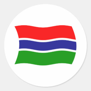 Redonda Pegatina de la bandera de Gambia
