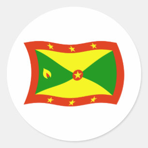 Redonda Pegatina de la bandera de Granada