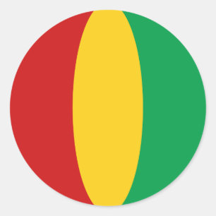 Redonda Pegatina de la bandera de Guinea-Conakry con efect