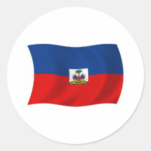 Redonda Pegatina de la bandera de Haití