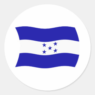 Redonda Pegatina de la bandera de Honduras