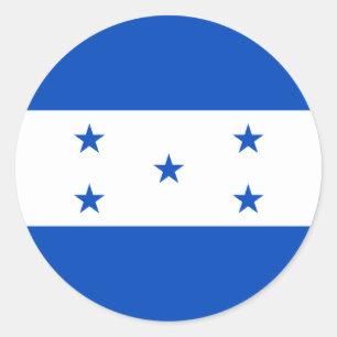 Redonda Pegatina de la bandera de Honduras