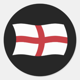 Redonda Pegatina de la bandera de Inglaterra