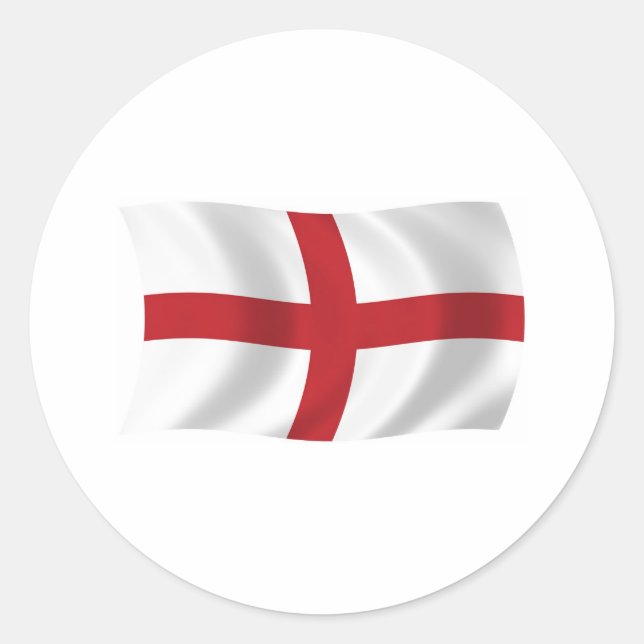 Redonda Pegatina de la bandera de Inglaterra (Anverso)