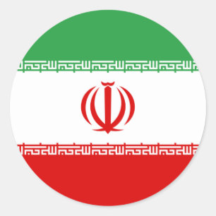 Redonda Pegatina de la bandera de Irán