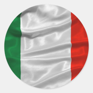 Redonda Pegatina de la bandera de Italia