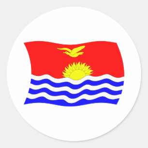 Redonda Pegatina de la bandera de Kiribati