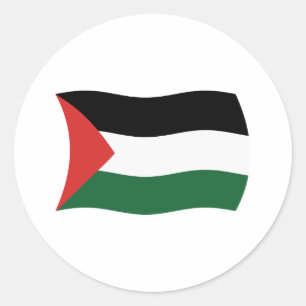 Redonda Pegatina de la bandera de la Autoridad Palestina