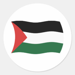Redonda Pegatina de la bandera de la Autoridad Palestina