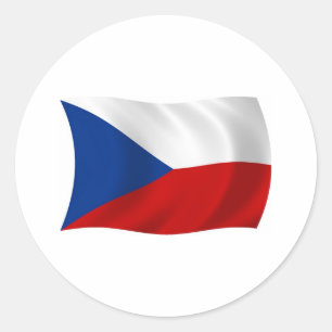 Redonda Pegatina de la bandera de la República Checa