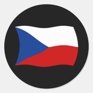 Redonda Pegatina de la bandera de la República Checa
