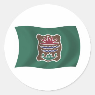 Redonda Pegatina de la bandera de la tribu Abenaki