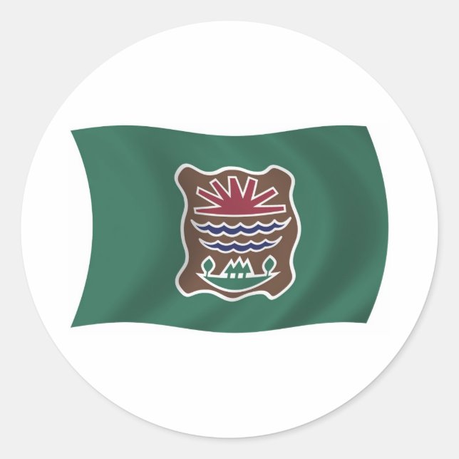 Redonda Pegatina de la bandera de la tribu Abenaki (Anverso)