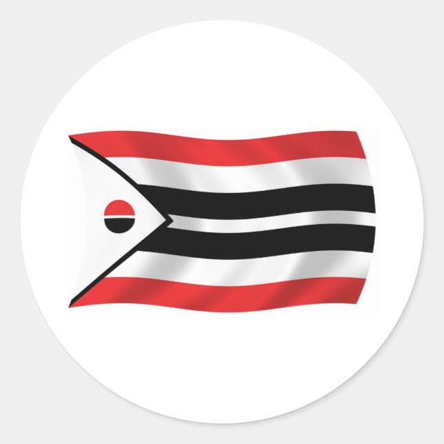 Redonda Pegatina de la bandera de la tribu Arapaho (Anverso)