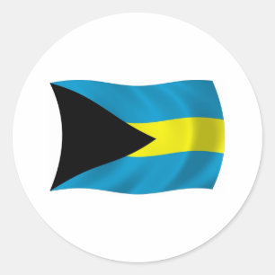 Redonda Pegatina de la bandera de las Bahamas