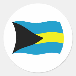 Redonda Pegatina de la bandera de las Bahamas